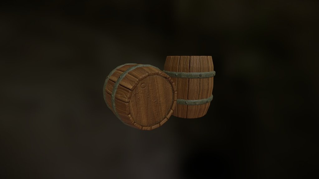Wooden Barrel Prop 3D model by IansLuck [c1ca736] Sketchfab