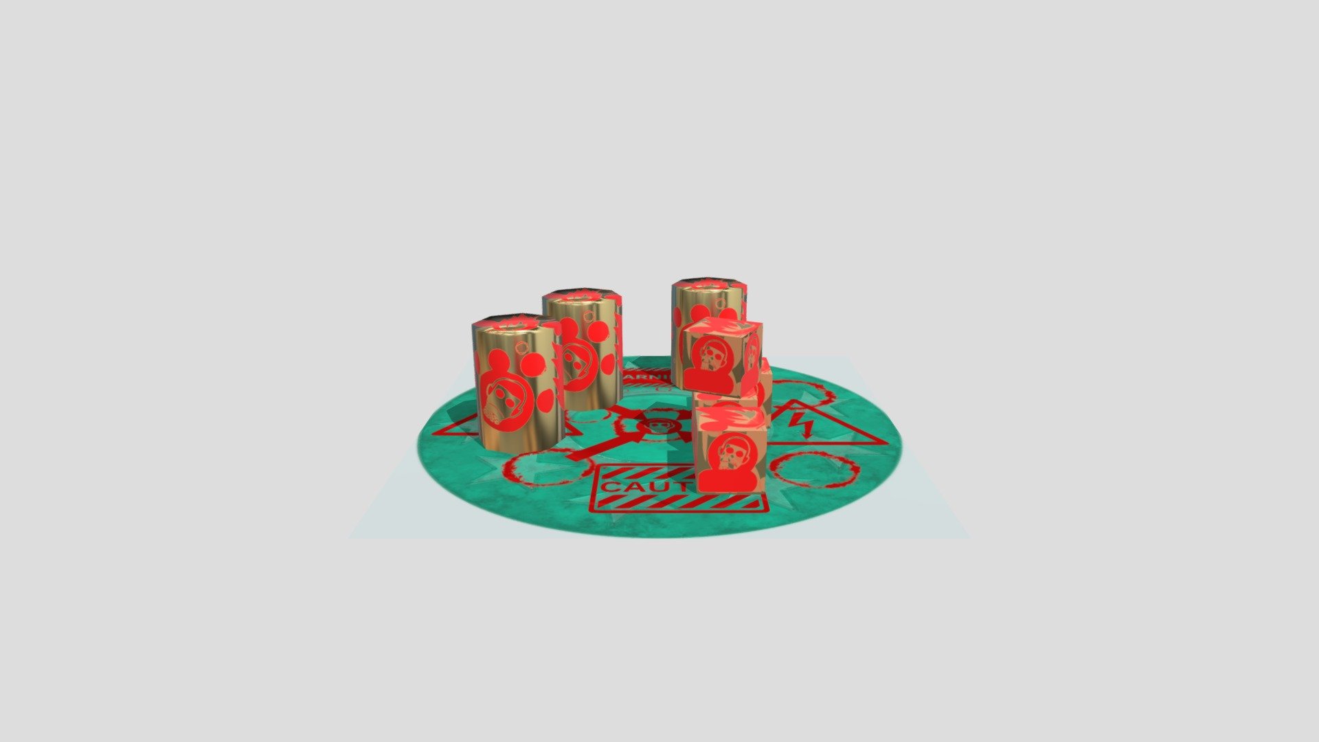 Modern Pure Gold Barrels and Crates