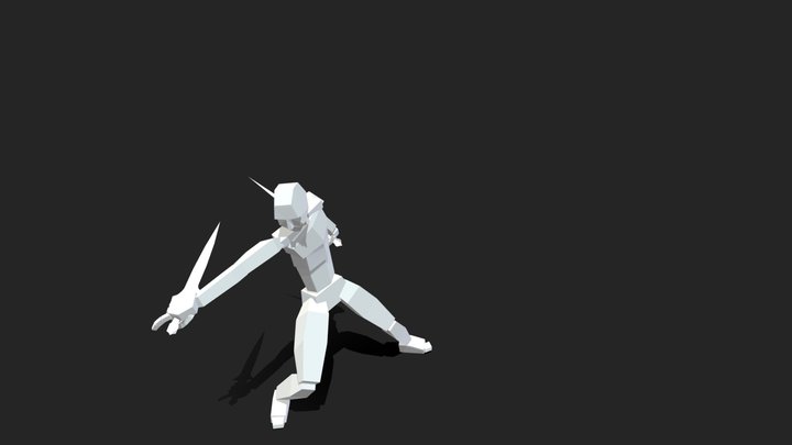 05_Two handed weapon_Female_type1 3D Model