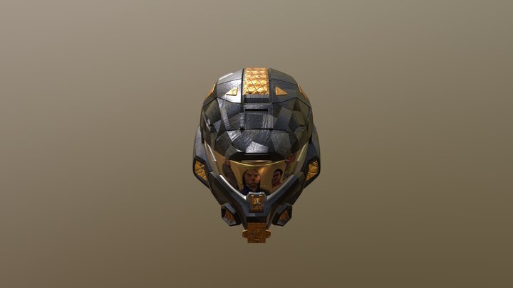 Spartan Helmet Funny 3D Model