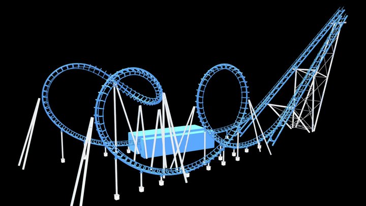 Vekoma Boomerang Coaster 3D Model