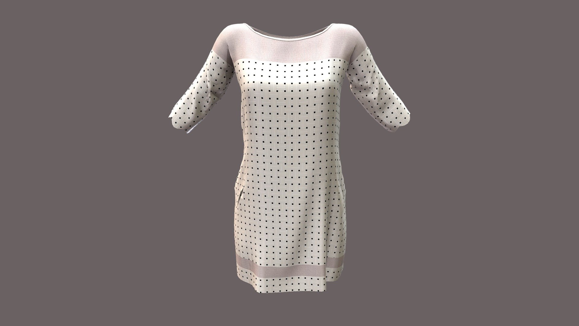 Female Cute Summer Tunic Dress - Buy Royalty Free 3D model by 3dia ...