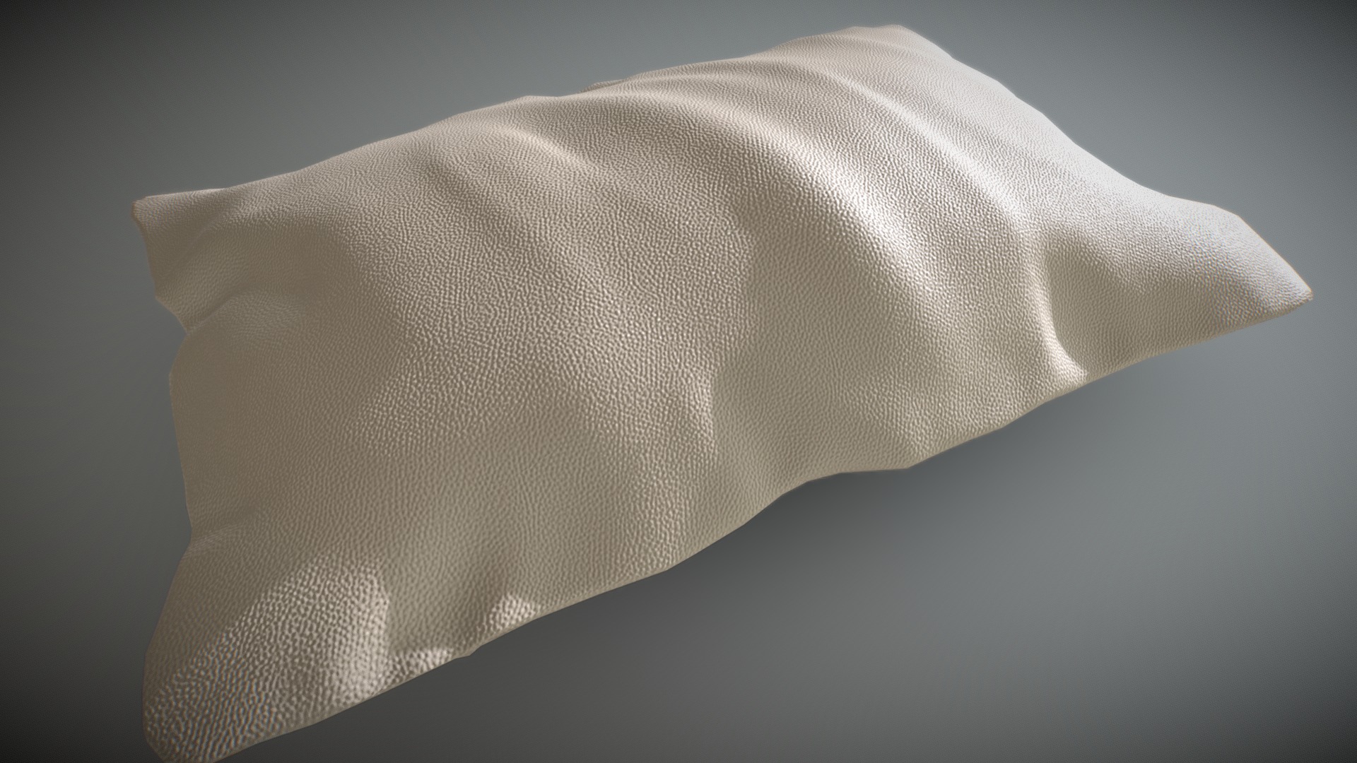 3D model Pillow Leather - This is a 3D model of the Pillow Leather. The 3D model is about a hand with a white glove.
