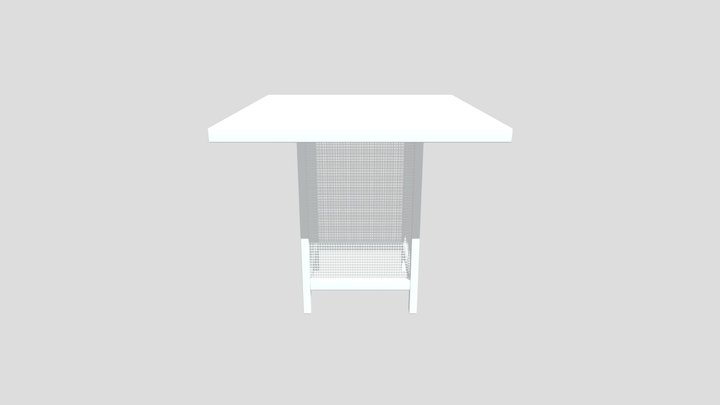 Cafe Table with Draped Skirt – Free 3D Model STL