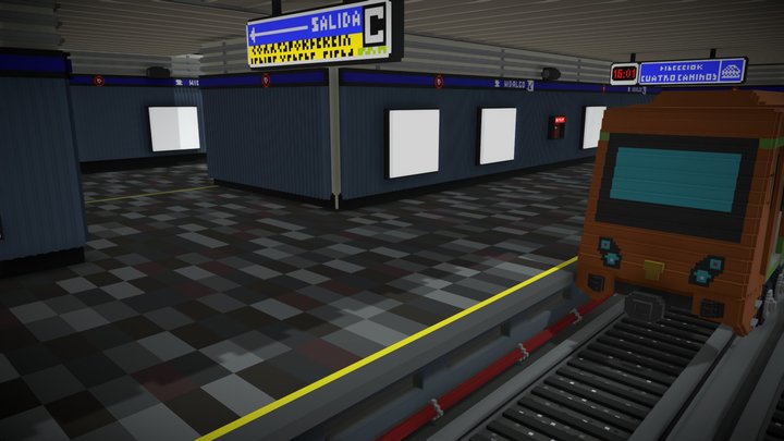 Metro de México en Voxel 3D Model