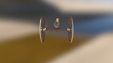 Low Poly Gatling Gun 3D Model