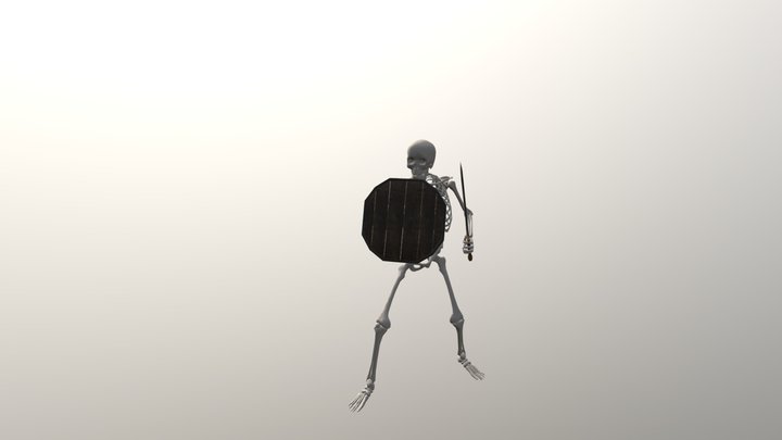 Battle Skeleton 3D Model