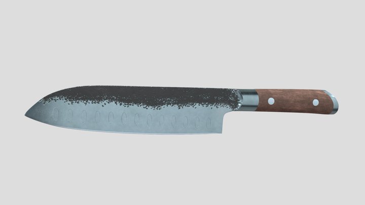 Kitchen Knife (Santoku) 3D Model