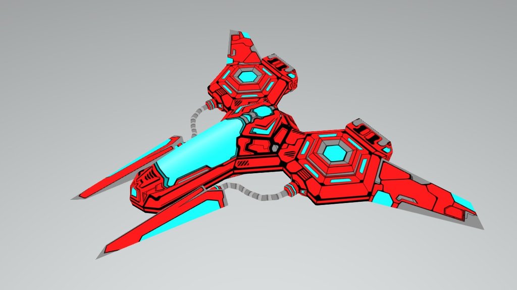 Red Space Ship - 3D model by R. Daniel Sosa (@sosa3D) [c1d736d] - Sketchfab