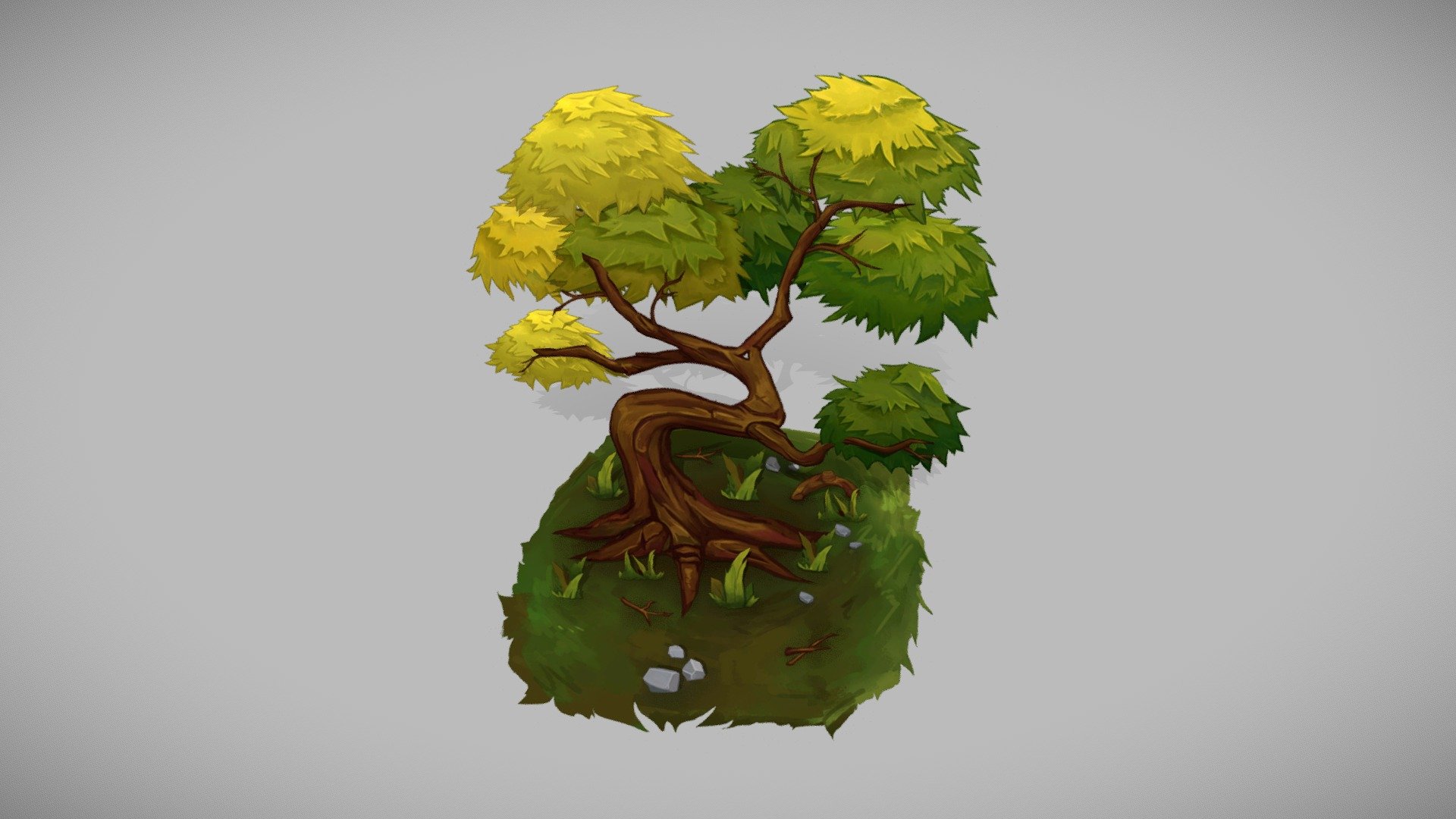 2.5D Stylized Tree Environment - 3D model by Steven Maslovskiy ...