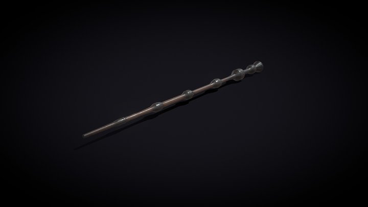 The Elder Wand - Low poly game-ready 3D Model