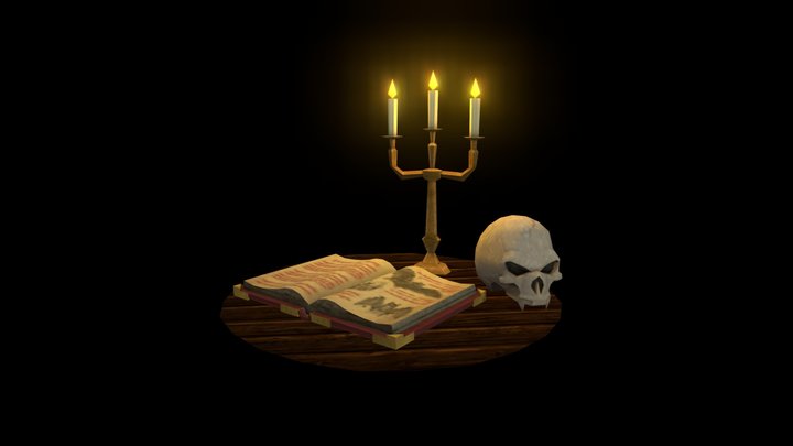 Low Poly - Gothic Prop Set 3D Model