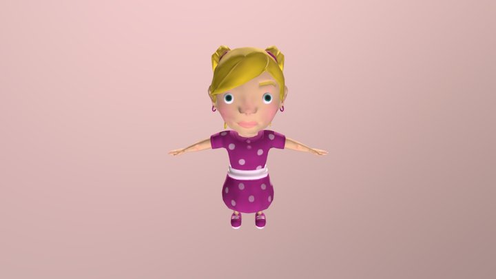 Kız Low poly 3D Model