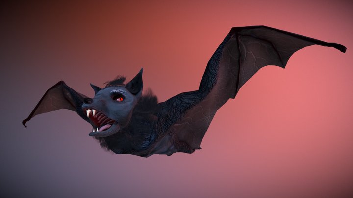 Bat (mid texture) 3D Model