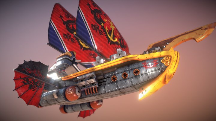 Dynasty Destroyer Miniature 3D Model