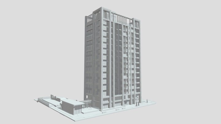 上昕_亞昕一沐 素模(外觀/前庭景觀/泳池) 3D Model