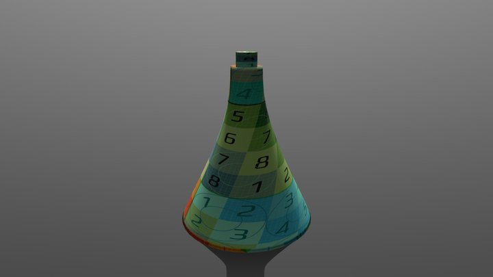 Checkered Beaker Melk 3D Model