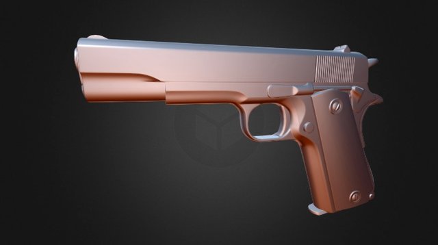COLT 1911A1 High-poly 3D Model