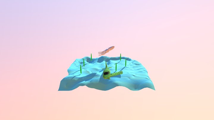 Underwater Wreck Mitchell King 3D Model