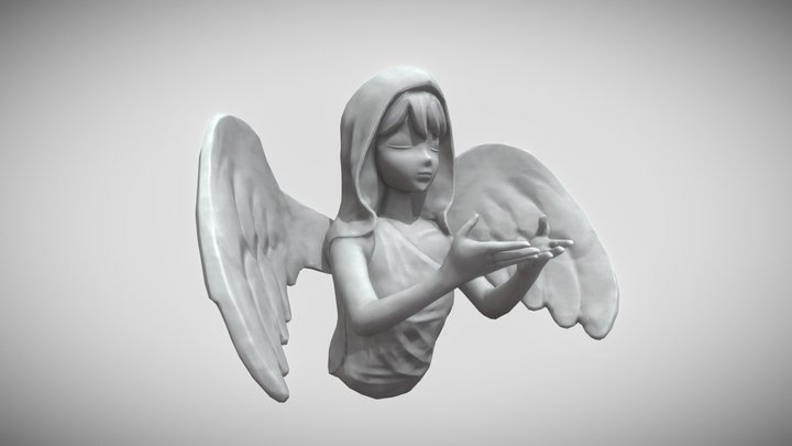 Angel Statue 3D Model
