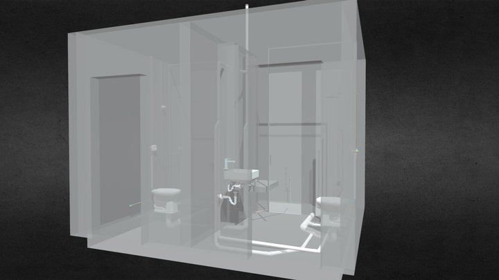 Projeto Hidrossanitário GR - Reforma Banheiros 3D Model