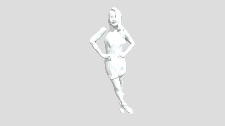 Handsome woman with incorrect arm made by PIFuHD 3D Model