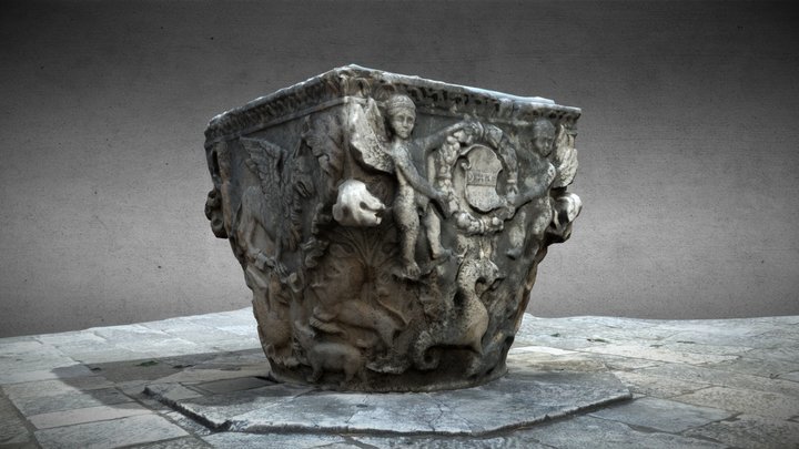 Water well at monastery in Dubrovnik, Croatia 3D Model