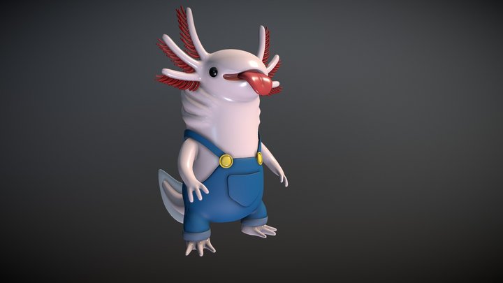 Arnold the Axolotl 3D Model