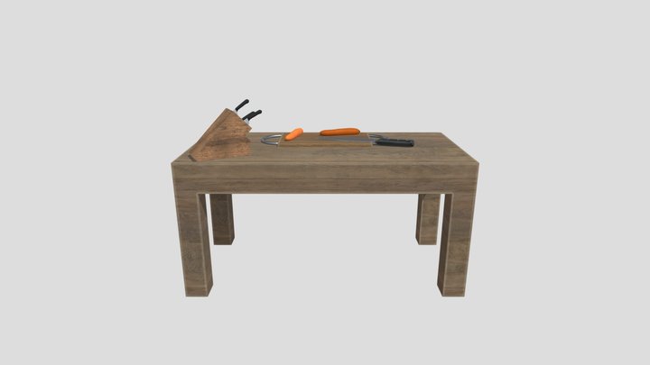 Kitchen Knife 3D Model