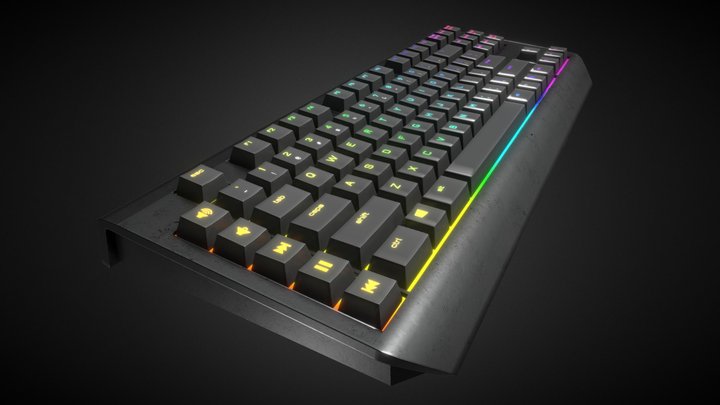 Gaming keyboard 3D Model