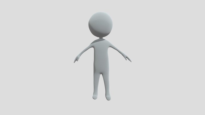 Stickman (pink Reflection) 3D Model