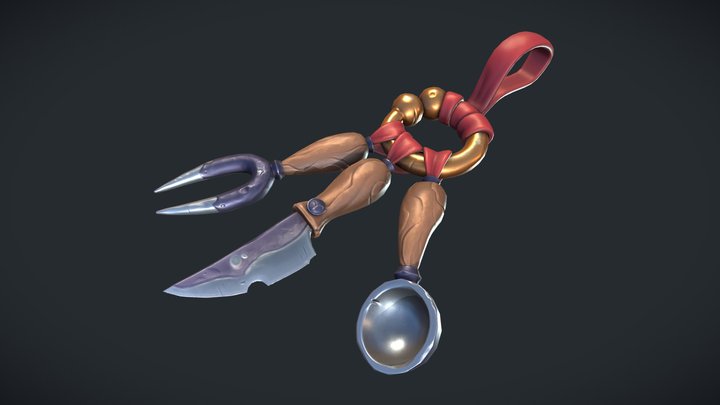 Stylized Asset - Kitchen Utensils 3D Model