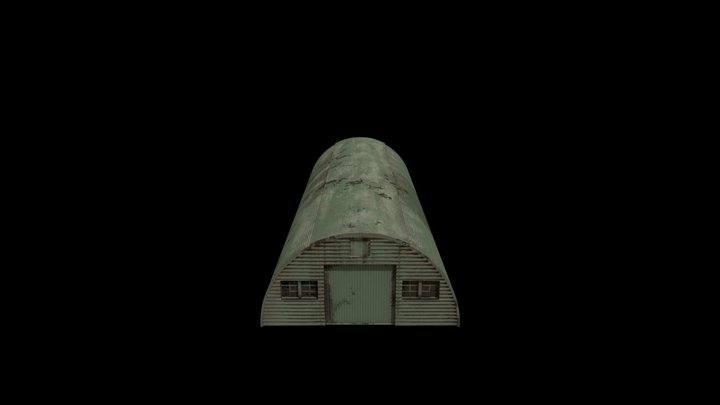 Quonset hut, navy warehouse CA 1950 3D Model