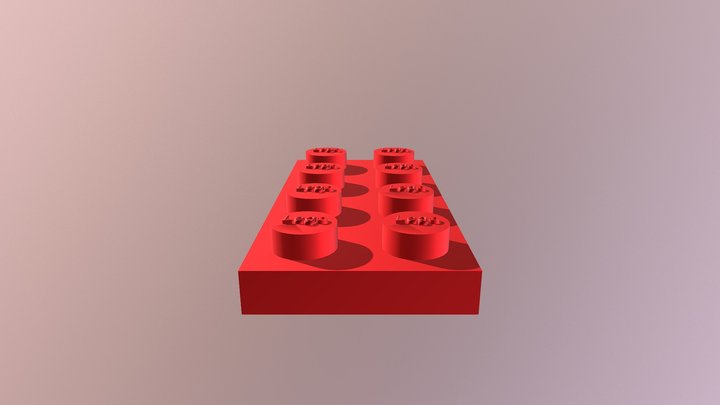 Lego Thin2x4 3D Model