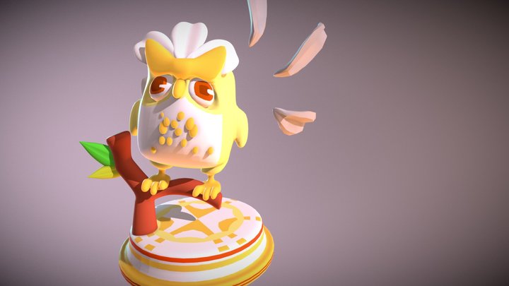 Yellow Owl modeling 3D Model