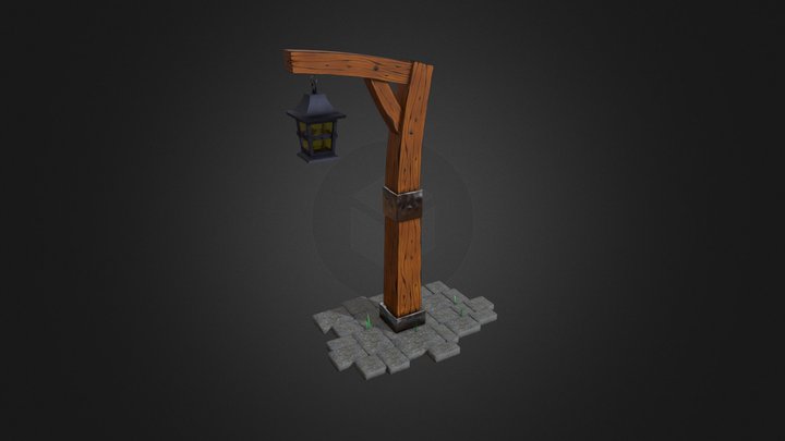 Lantern Pole 3D Model