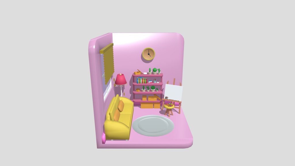 Stylized Cartoon Room