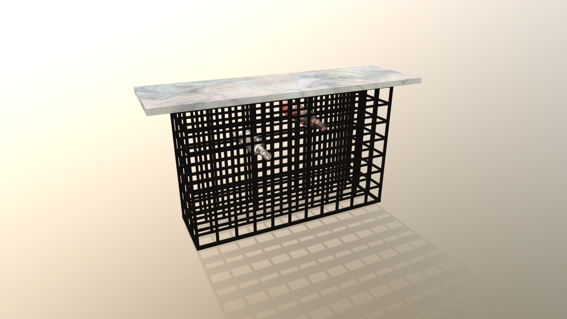 Rozu White Marble Console Table Buy Royalty Free 3D model by ulenspy