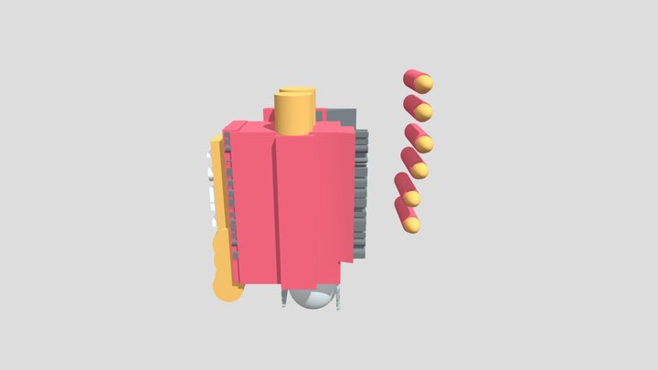 NERF Doublebreach Made Out Of Tinkercad Shapes 3D Model