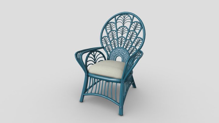 Peacock High Nack Chair 3D Model