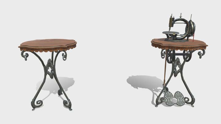 Antique Sewing Machine "Prima Donna" 3D Model