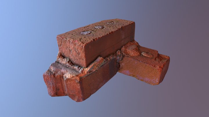 Corner Structure Brick Scan 001 3D Model