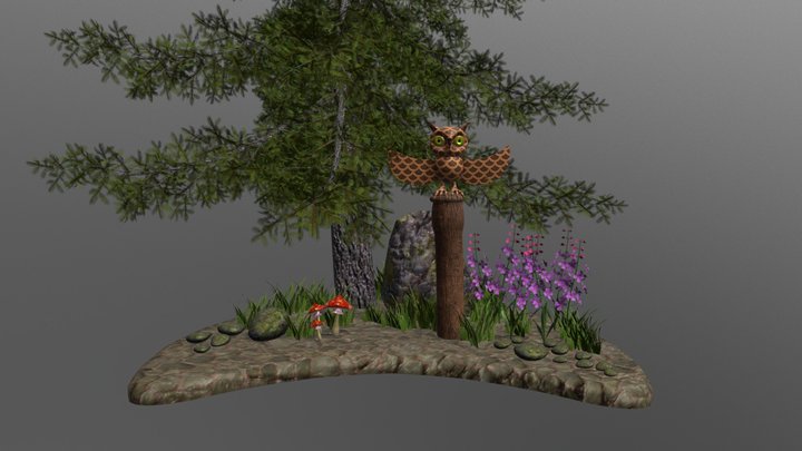 Magical forest Turne Table. 3D Model