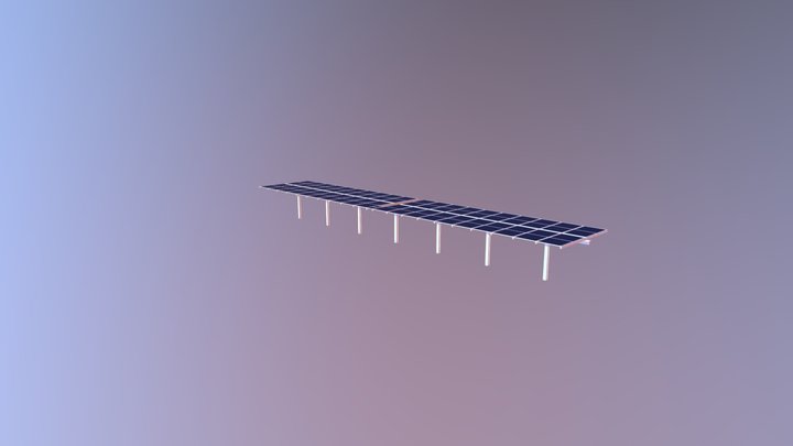 Monoaxial 2P solar tracker 3D Model