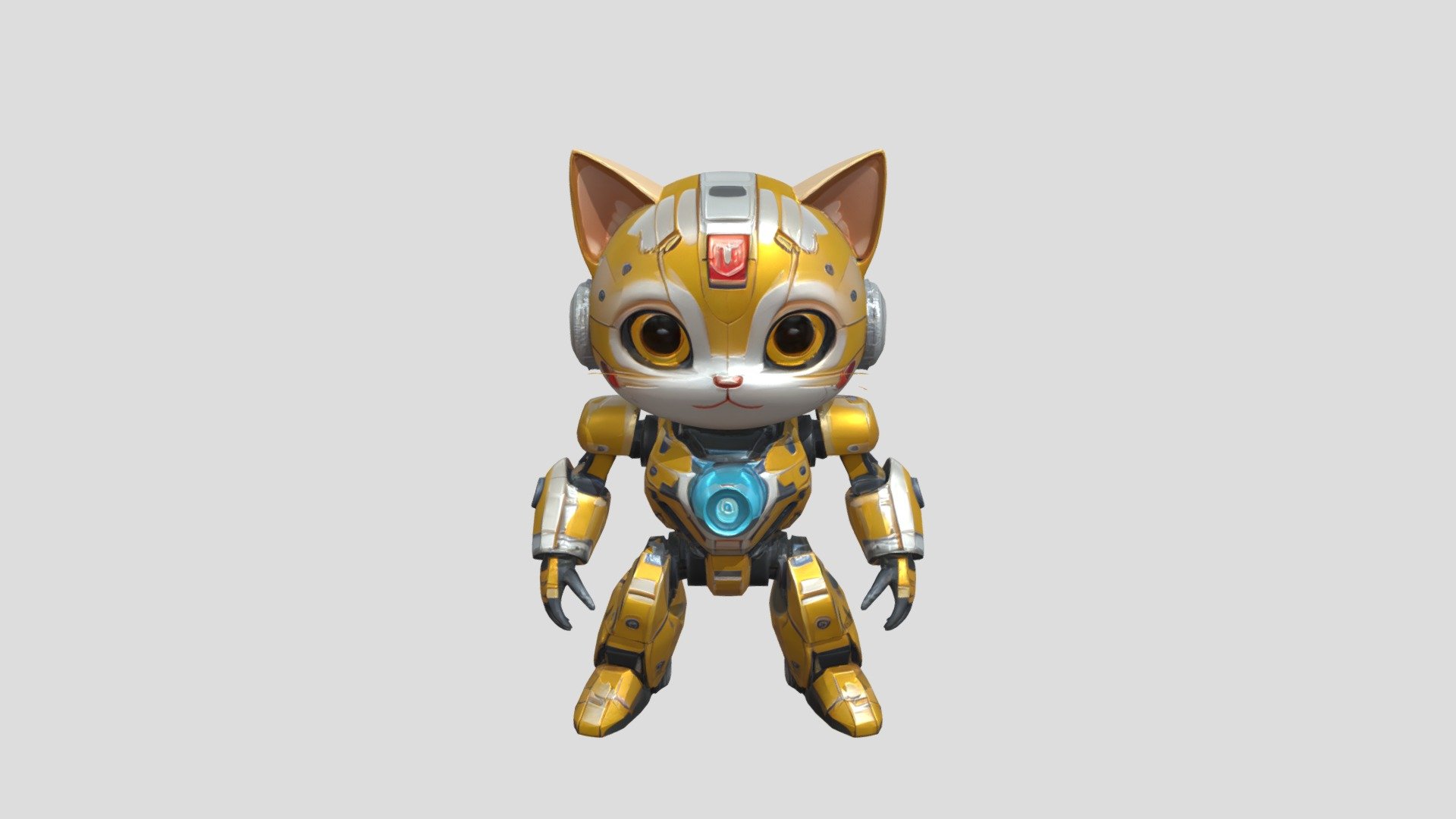 robotic cat character - Download Free 3D model by Chenzoss [c1ef2ce ...