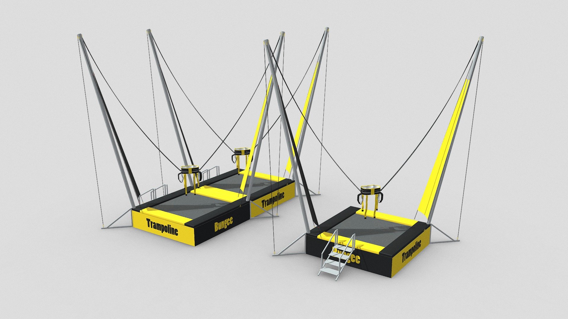 Bungee Trampoline Buy Royalty Free 3D model by HarmonyLands