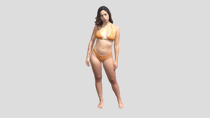 Orange Bikini Portrait – Modello 3D gratuito STL