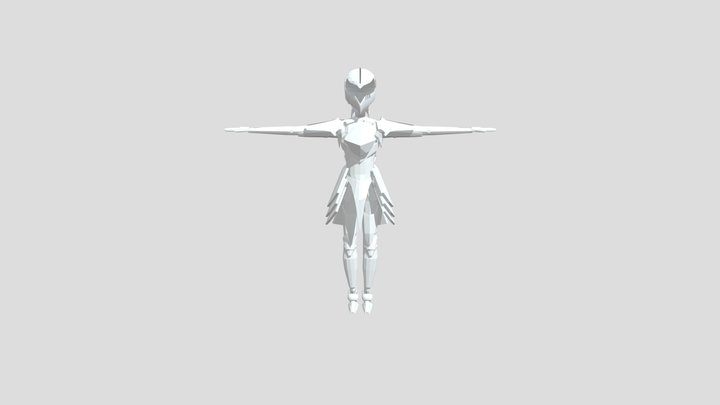 Model with bones and no color 3D Model