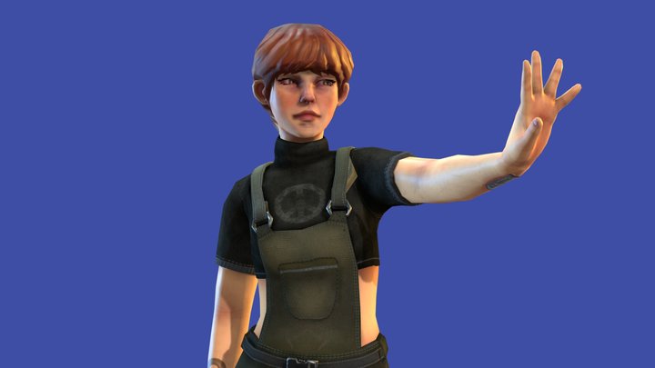 Low-poly female - Lia 3D Model