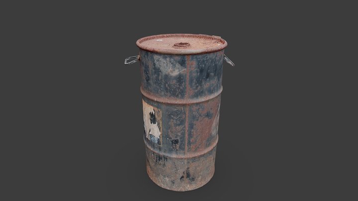 Old Rusted Barrel 3D Scan 3D Model